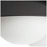 4_Arteriors Glaze Large Matte Black Ceramic Flush Mount Antique Brass more views