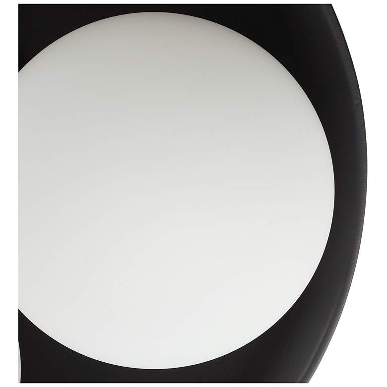 Image 5 Arteriors Glaze Large Matte Black Ceramic Flush Mount Antique Brass more views