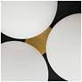 7_Arteriors Glaze Large Matte Black Ceramic Flush Mount Antique Brass more views