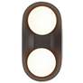 Thumbnail4 of Arteriors Glaze Large Matte Black Ceramic Sconce 16.5" Antique Brass more views