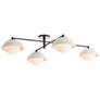 1_Arteriors Glaze Multipoint Ivory Crackle Flush Mount Blackened Steel