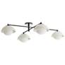 2_Arteriors Glaze Multipoint Ivory Crackle Flush Mount Blackened Steel more views