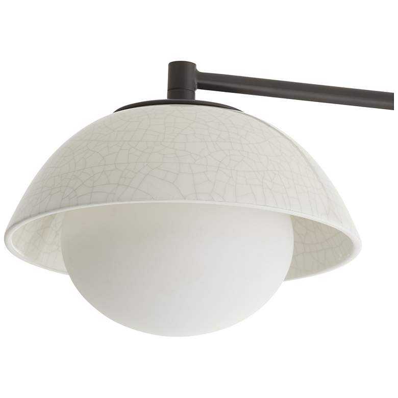 Image 4 Arteriors Glaze Multipoint Ivory Crackle Flush Mount Blackened Steel more views