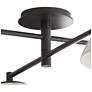 5_Arteriors Glaze Multipoint Ivory Crackle Flush Mount Blackened Steel more views