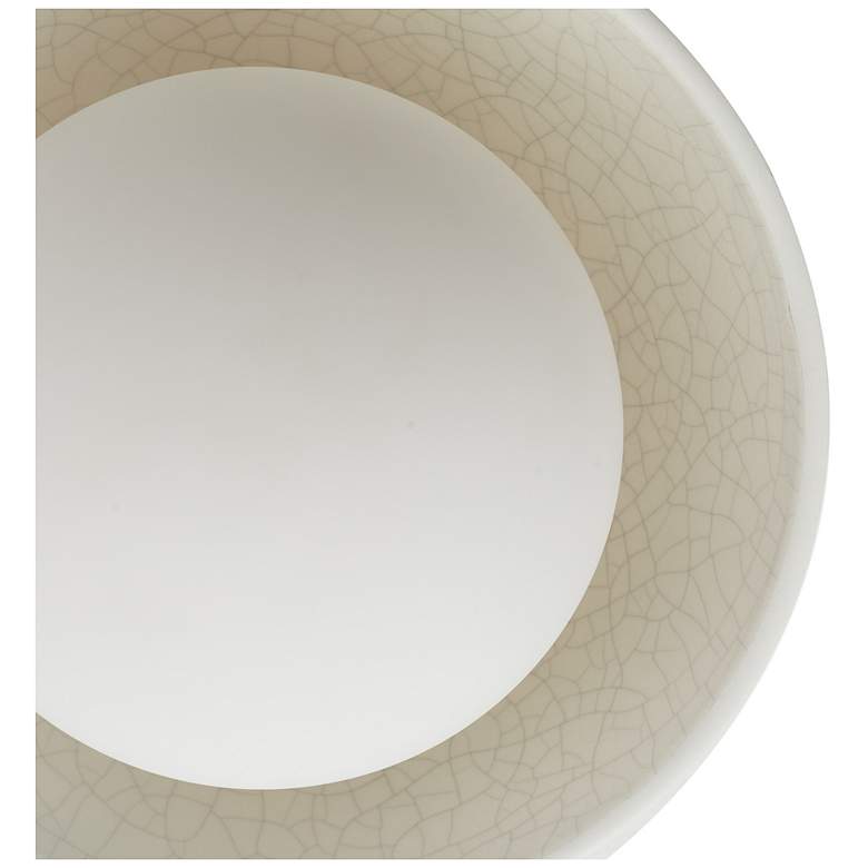 Image 6 Arteriors Glaze Multipoint Ivory Crackle Flush Mount Blackened Steel more views