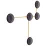 2_Arteriors Glaze Sculptural Matte Black Ceramic Sconce 44" Antique Brass