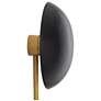 5_Arteriors Glaze Sculptural Matte Black Ceramic Sconce 44" Antique Brass more views