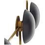 6_Arteriors Glaze Sculptural Matte Black Ceramic Sconce 44" Antique Brass more views