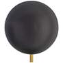 7_Arteriors Glaze Sculptural Matte Black Ceramic Sconce 44" Antique Brass more views
