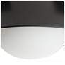 4_Arteriors Glaze Small Matte Black Ceramic Flush Mount Antique Brass more views