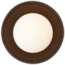 5_Arteriors Glaze Small Matte Black Ceramic Flush Mount Antique Brass more views
