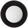 6_Arteriors Glaze Small Matte Black Ceramic Flush Mount Antique Brass more views