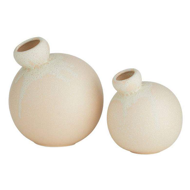 Image 1 Arteriors Gracie Vases, Set of 2 Peaches and Cream Reactive