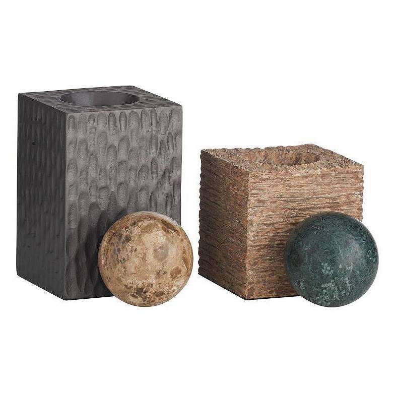 Image 3 Arteriors Greenville Sculptures, Set of 2 Forest Ash Brown, Chamois more views