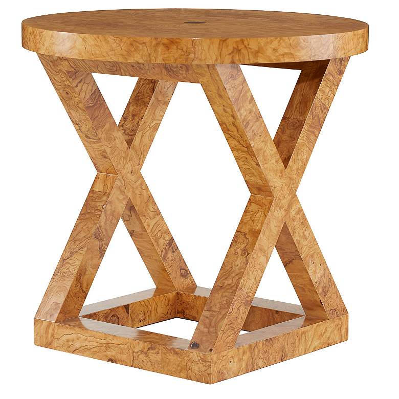 Image 2 Arteriors Greer End Table Blonde Burl