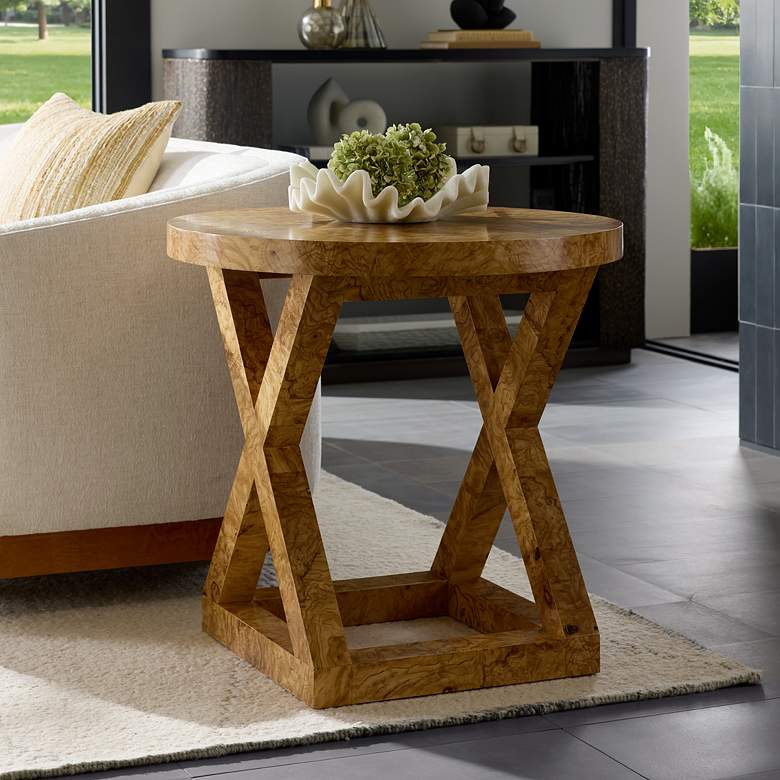 Image 1 Arteriors Greer End Table Blonde Burl