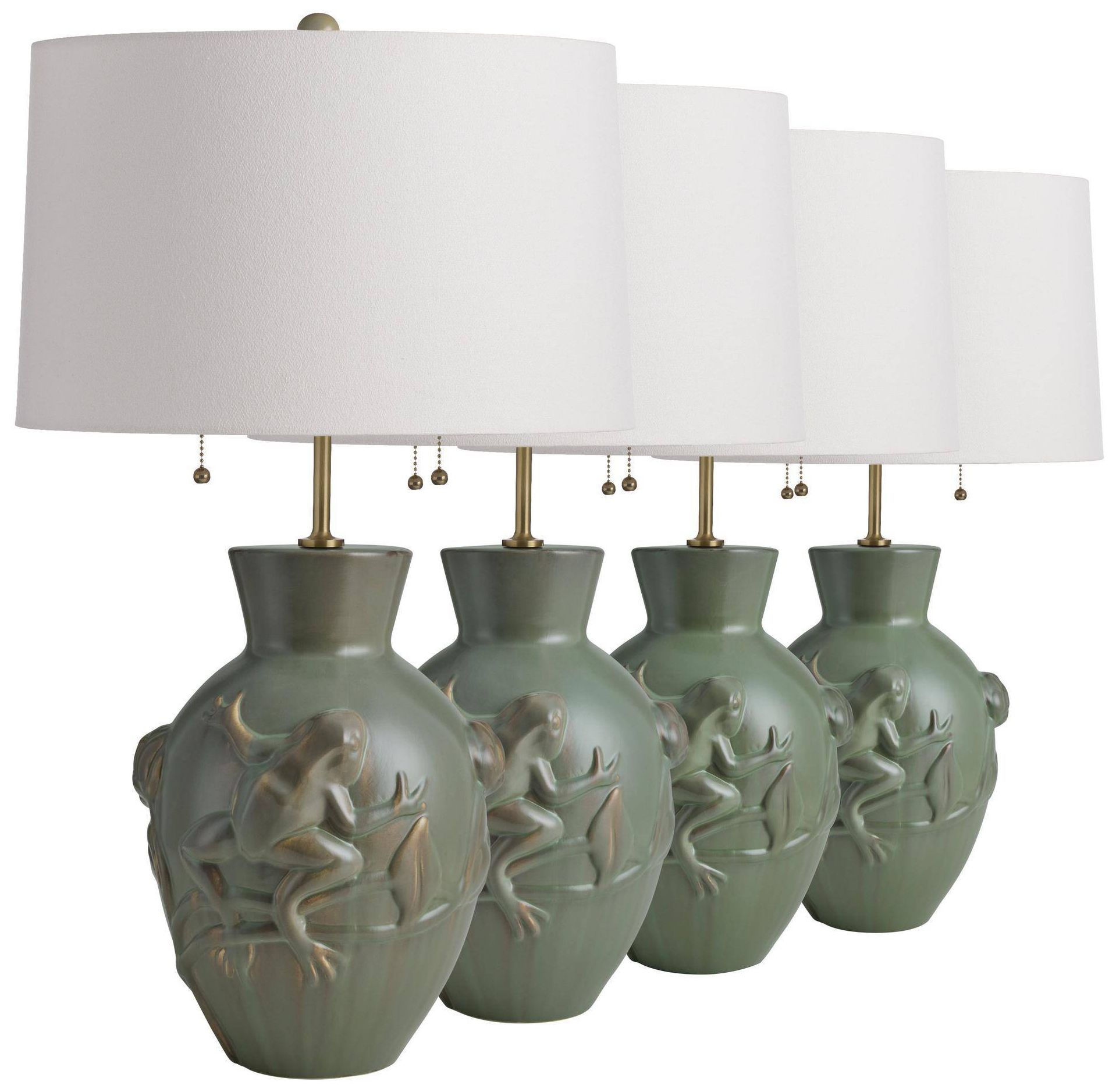 Image 5 Arteriors Grenouille Table Lamp Dark Moss more views