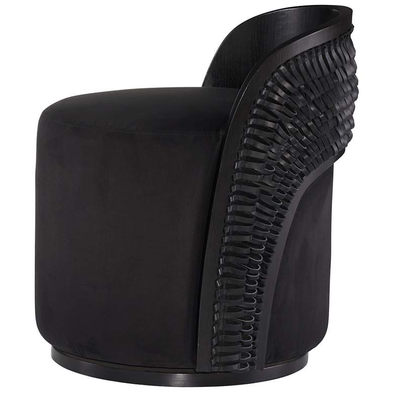 Image 4 Arteriors Gretel Chair Black Suede more views