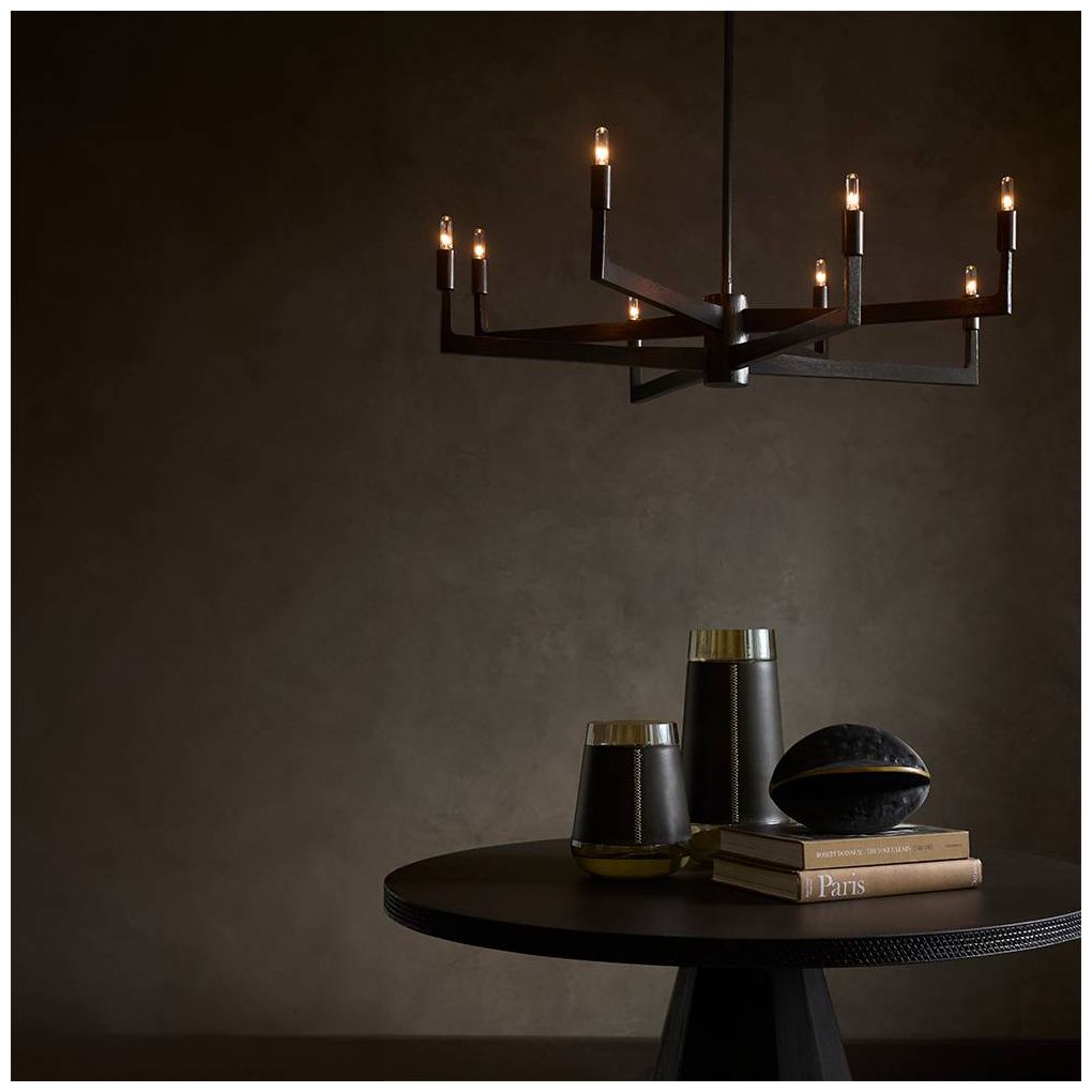 Arteriors Griff Chandelier 39" English Bronze