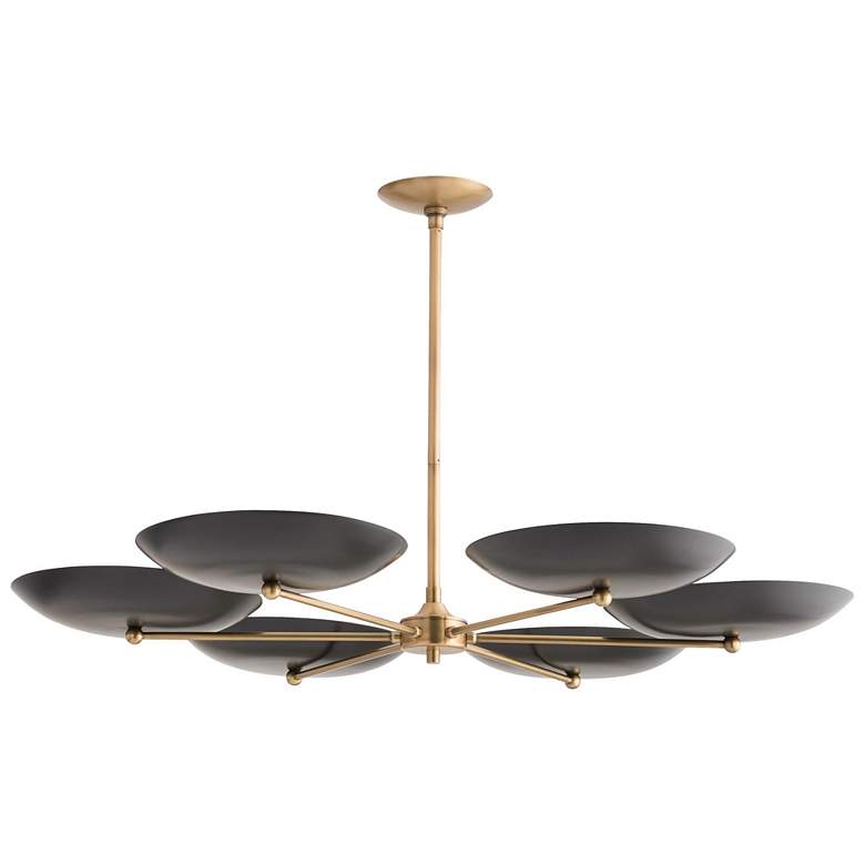 Image 1 Arteriors Griffith 40" Wide Brass and Bronze Modern Chandelier