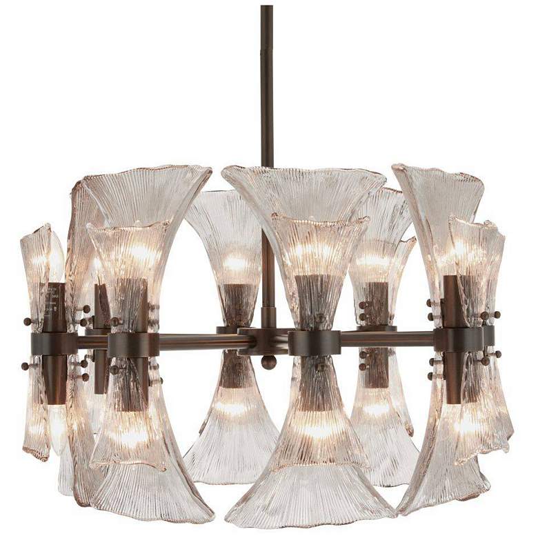 Image 1 Arteriors Gwendolyn Chandelier 24" Smoke English Bronze