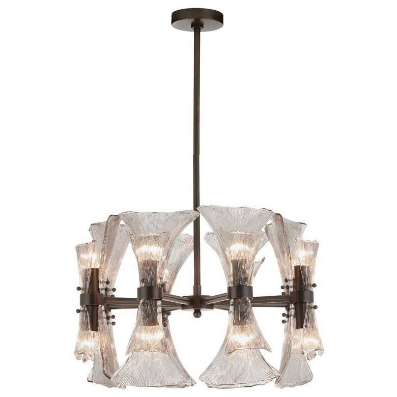 Image 2 Arteriors Gwendolyn Chandelier 24" Smoke English Bronze more views