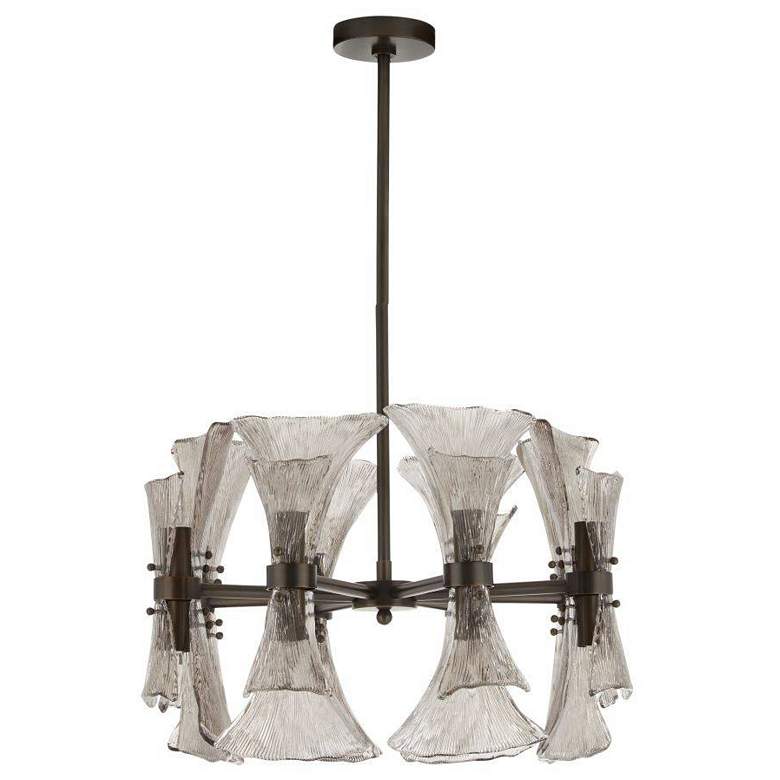 Image 3 Arteriors Gwendolyn Chandelier 24" Smoke English Bronze more views