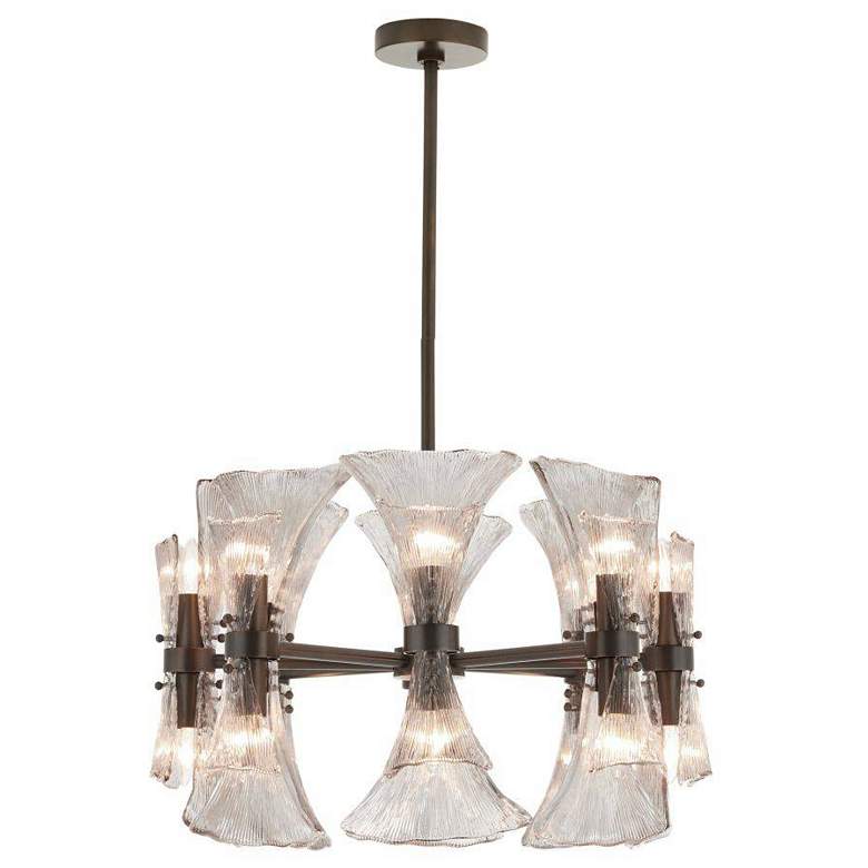 Image 4 Arteriors Gwendolyn Chandelier 24" Smoke English Bronze more views