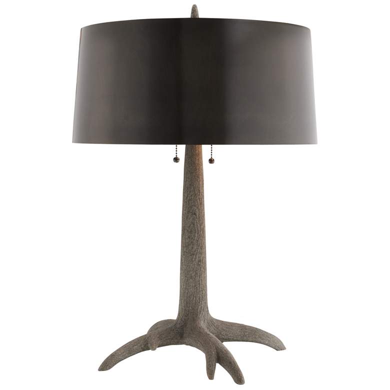Image 1 Arteriors Haggard Rice Stone Lamp Graphite