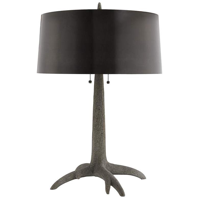Image 3 Arteriors Haggard Rice Stone Lamp Graphite more views