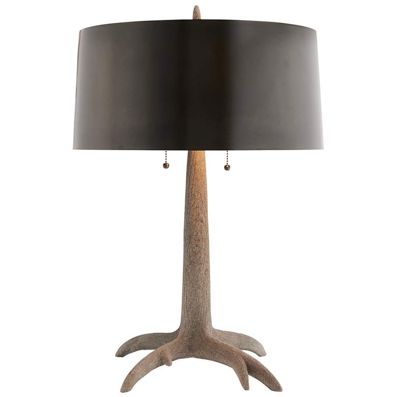 Image 4 Arteriors Haggard Rice Stone Lamp Graphite more views