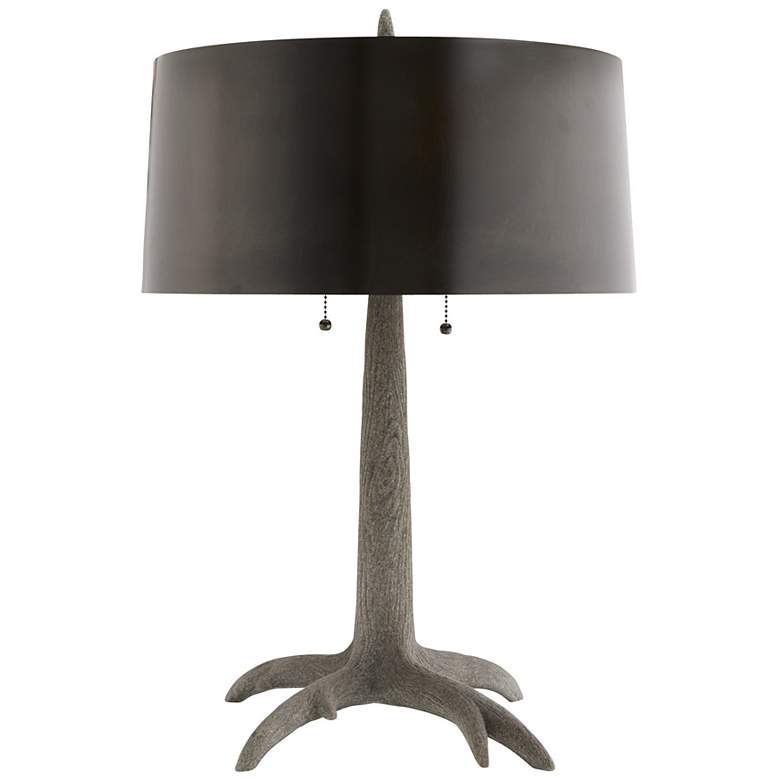 Image 5 Arteriors Haggard Rice Stone Lamp Graphite more views