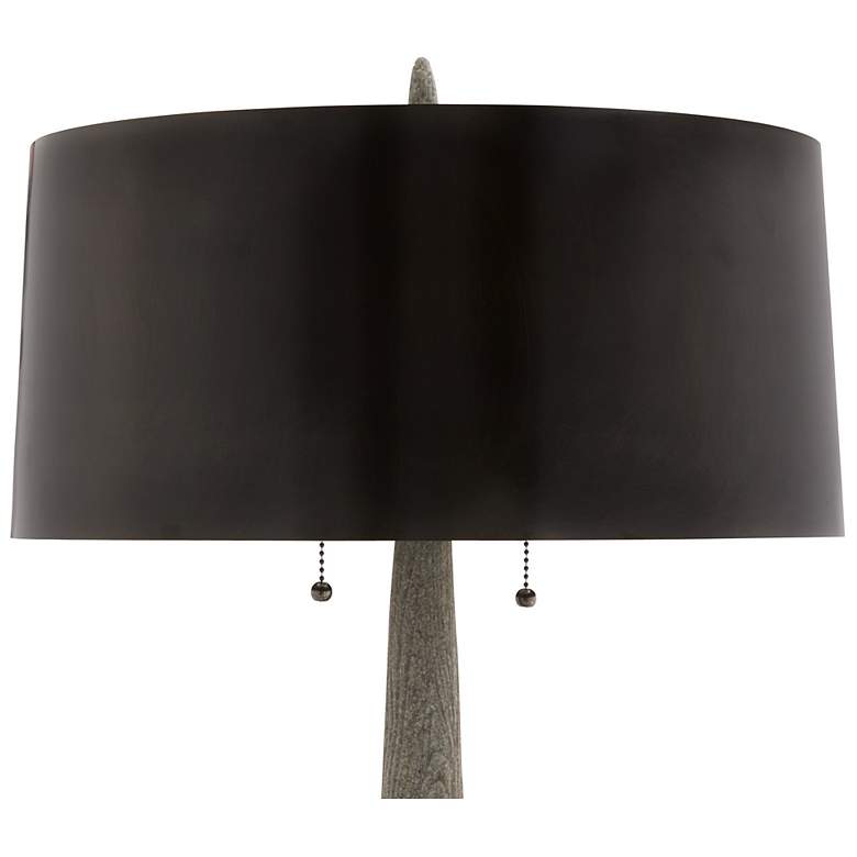 Image 6 Arteriors Haggard Rice Stone Lamp Graphite more views