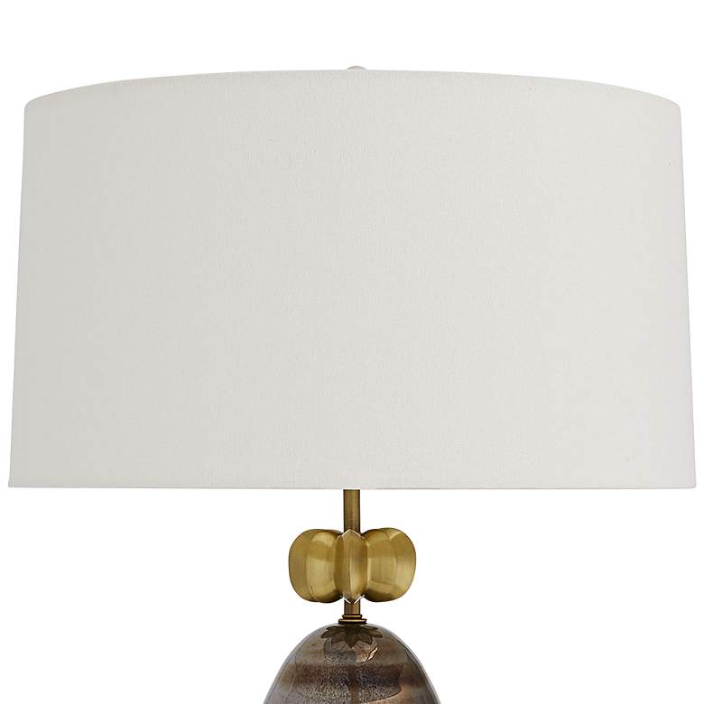Image 3 Arteriors Haley Lamp Smoke Luster Ombre Glass Antique Brass more views