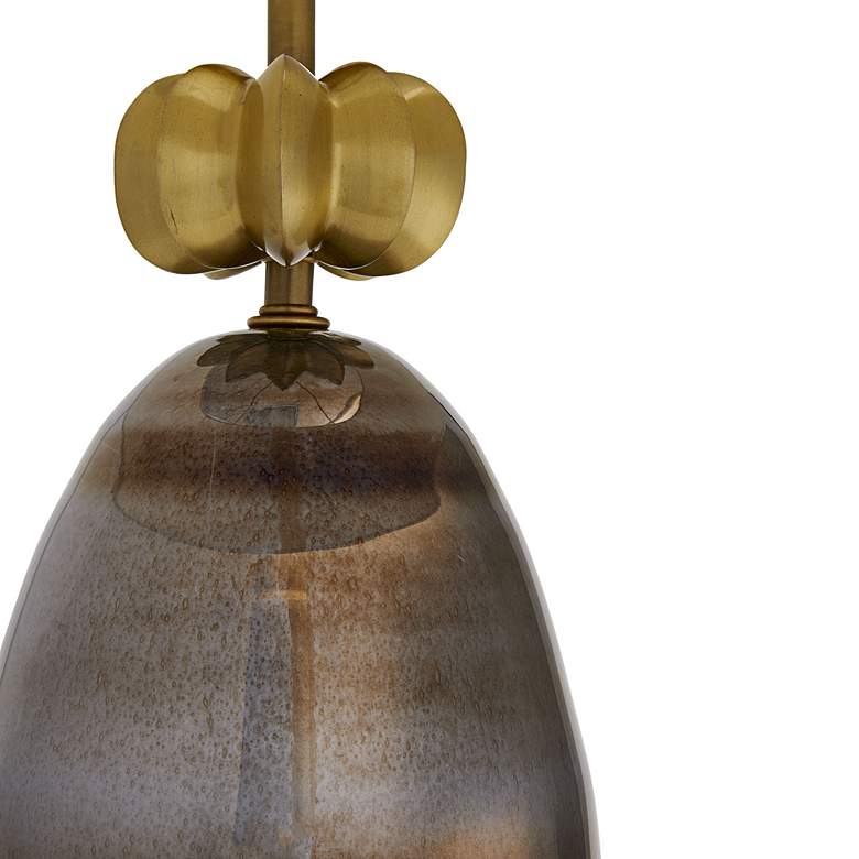 Image 6 Arteriors Haley Lamp Smoke Luster Ombre Glass Antique Brass more views