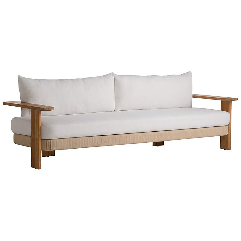 Image 6 Arteriors Halston Outdoor Sofa Pearl Outdoor Performance Boucle more views
