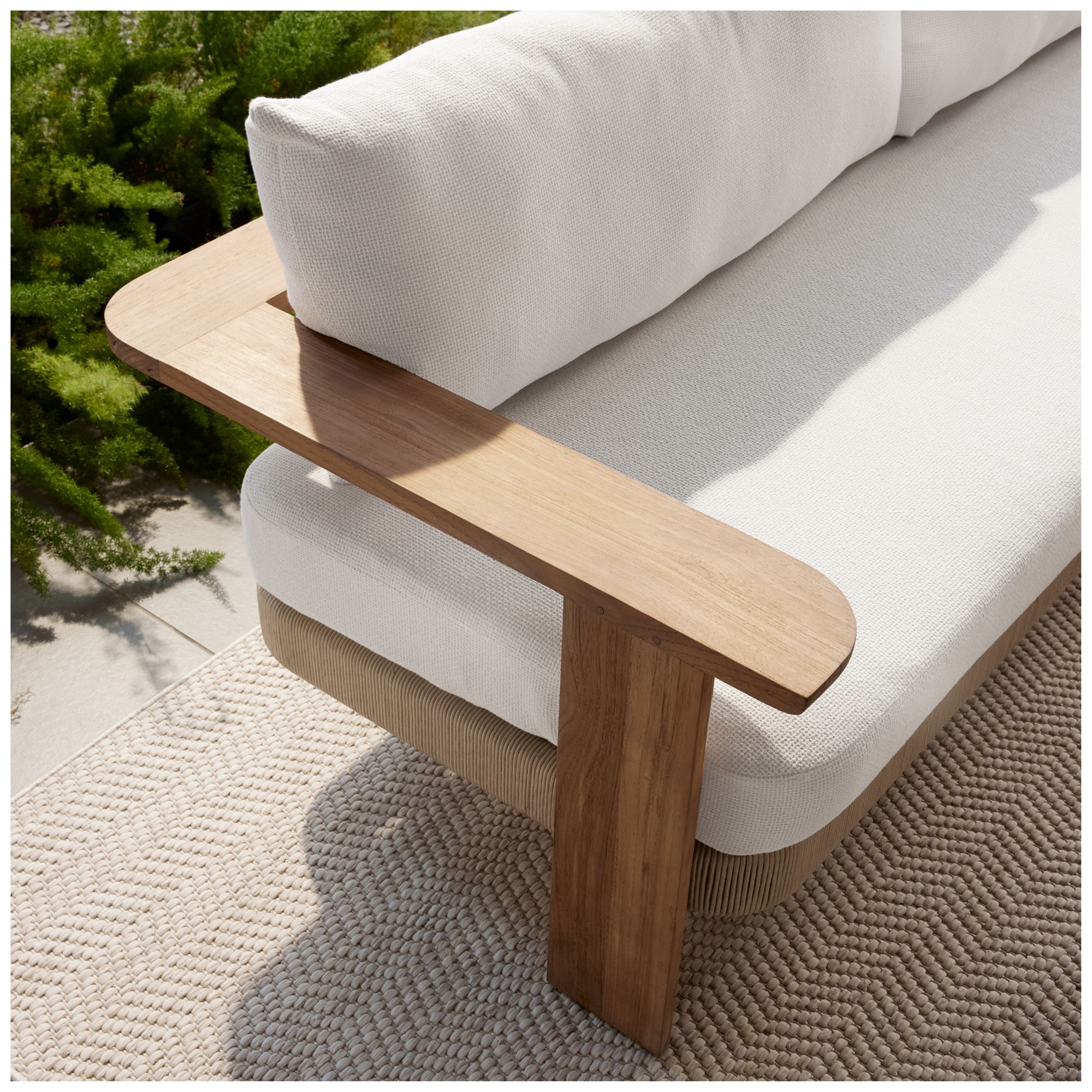 Arteriors Halston Outdoor Sofa Pearl Outdoor Performance Boucle