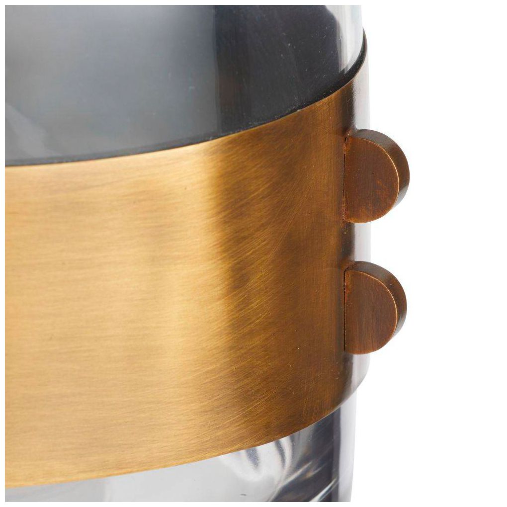 Image 7 Arteriors  Hancock Decanters, Set of 2 Clear Antique Brass more views