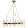 Arteriors- Haskell Large Chandelier- 34" Antique Brass, Clear Acrylic