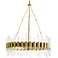 Arteriors- Haskell Small Chandelier- 26" Antique Brass, Clear Acrylic