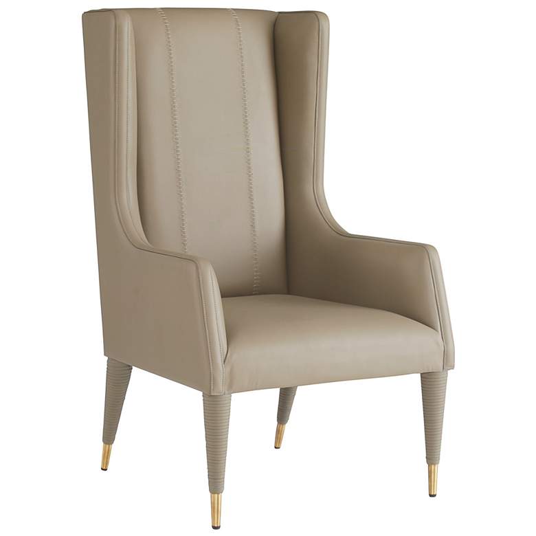 Image 2 Arteriors Hawthorne Host Chair Dove Leather