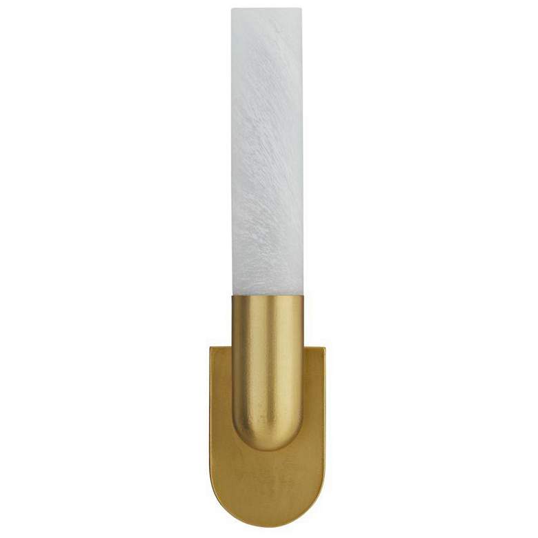Image 3 Arteriors Haynes Sconce 20" White Antique Brass more views