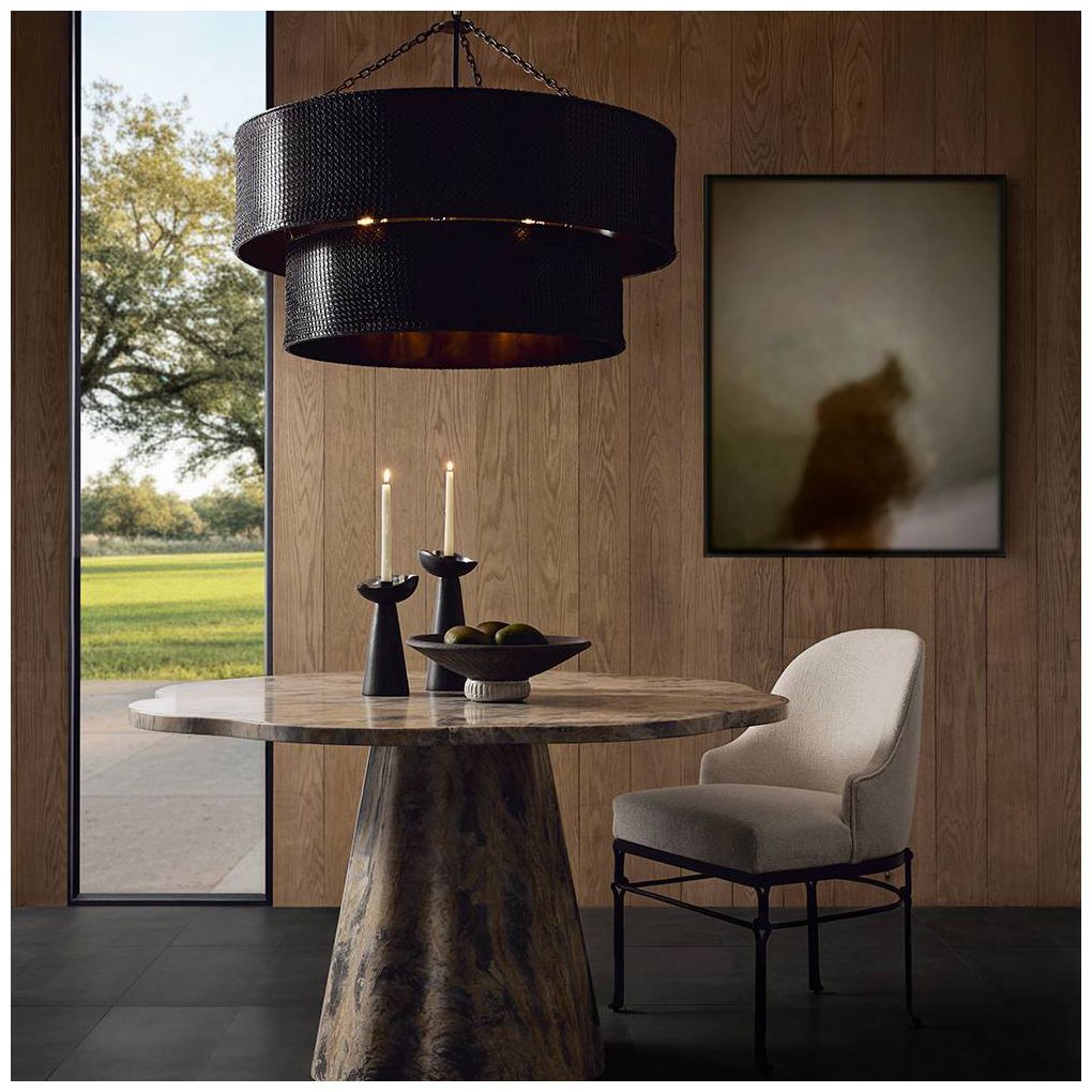 Arteriors Hecche Chandelier 35" Carbon