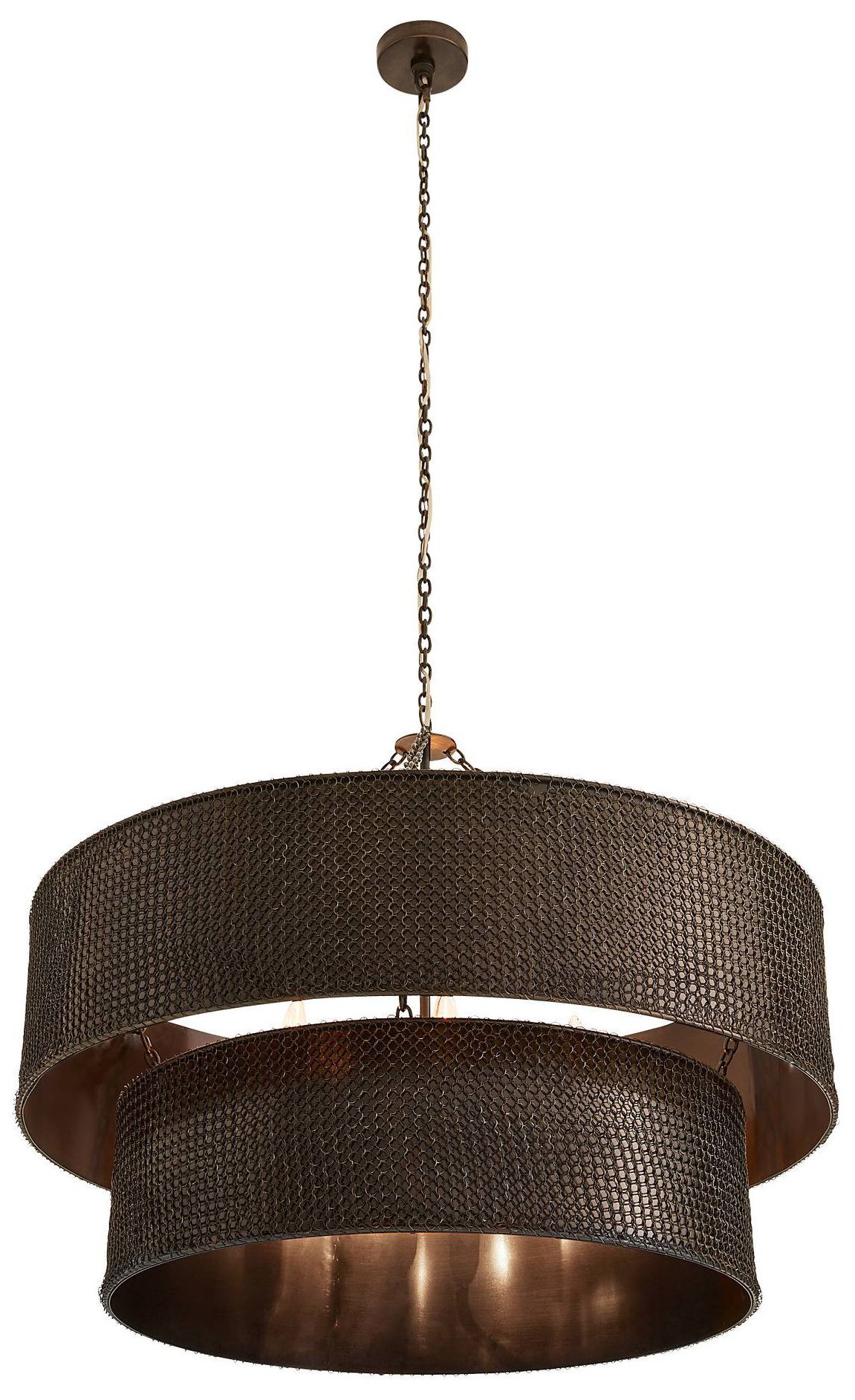 Image 3 Arteriors Hecche Chandelier 35" Carbon more views
