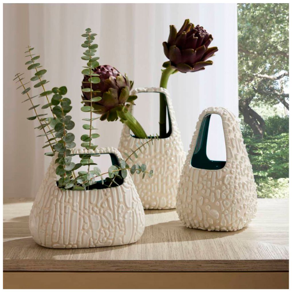 Arteriors  Hedda Vases, Set of 3 Vanilla Foam