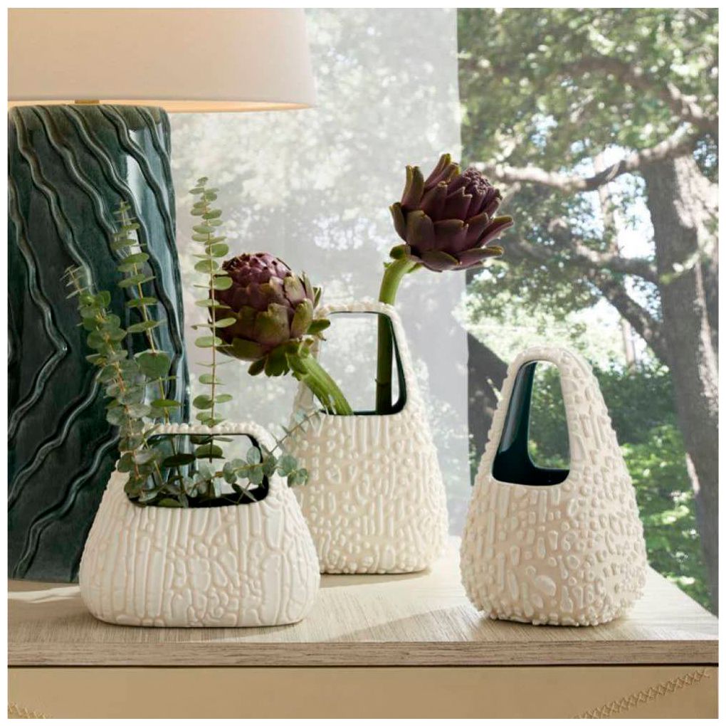 Arteriors  Hedda Vases, Set of 3 Vanilla Foam