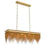 3_Arteriors  Heiress Linear Chandelier 48" Vintage Brass more views