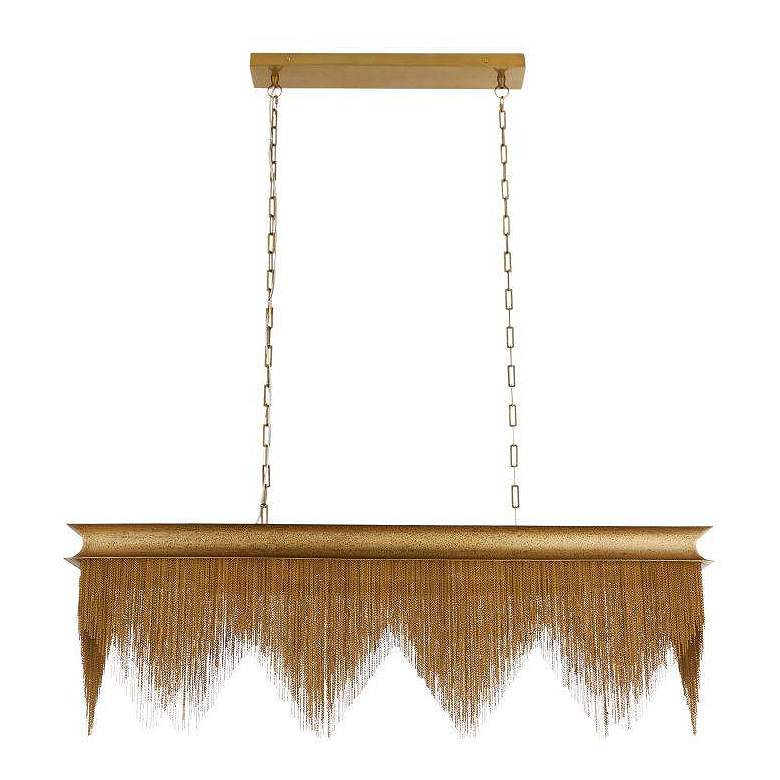 Image 6 Arteriors  Heiress Linear Chandelier 48" Vintage Brass more views