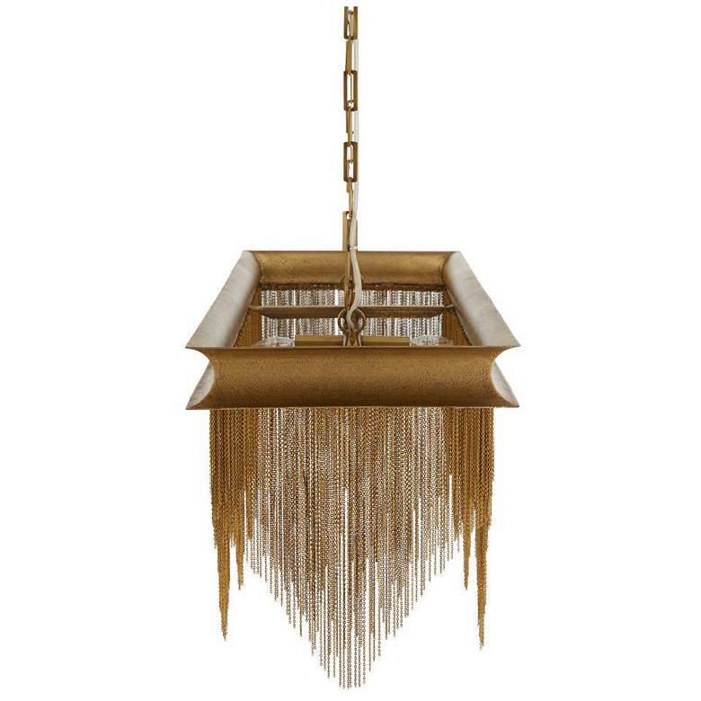 Image 7 Arteriors  Heiress Linear Chandelier 48" Vintage Brass more views