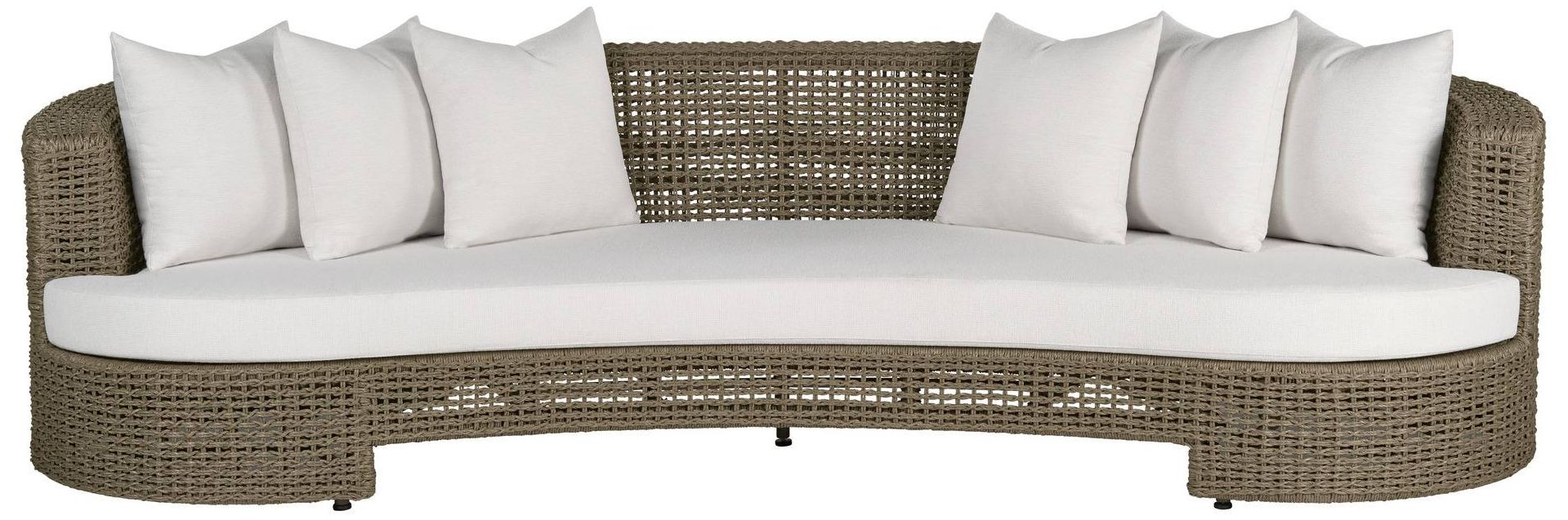 Image 2 Arteriors Helene Curved Outdoor Sofa Pearl more views